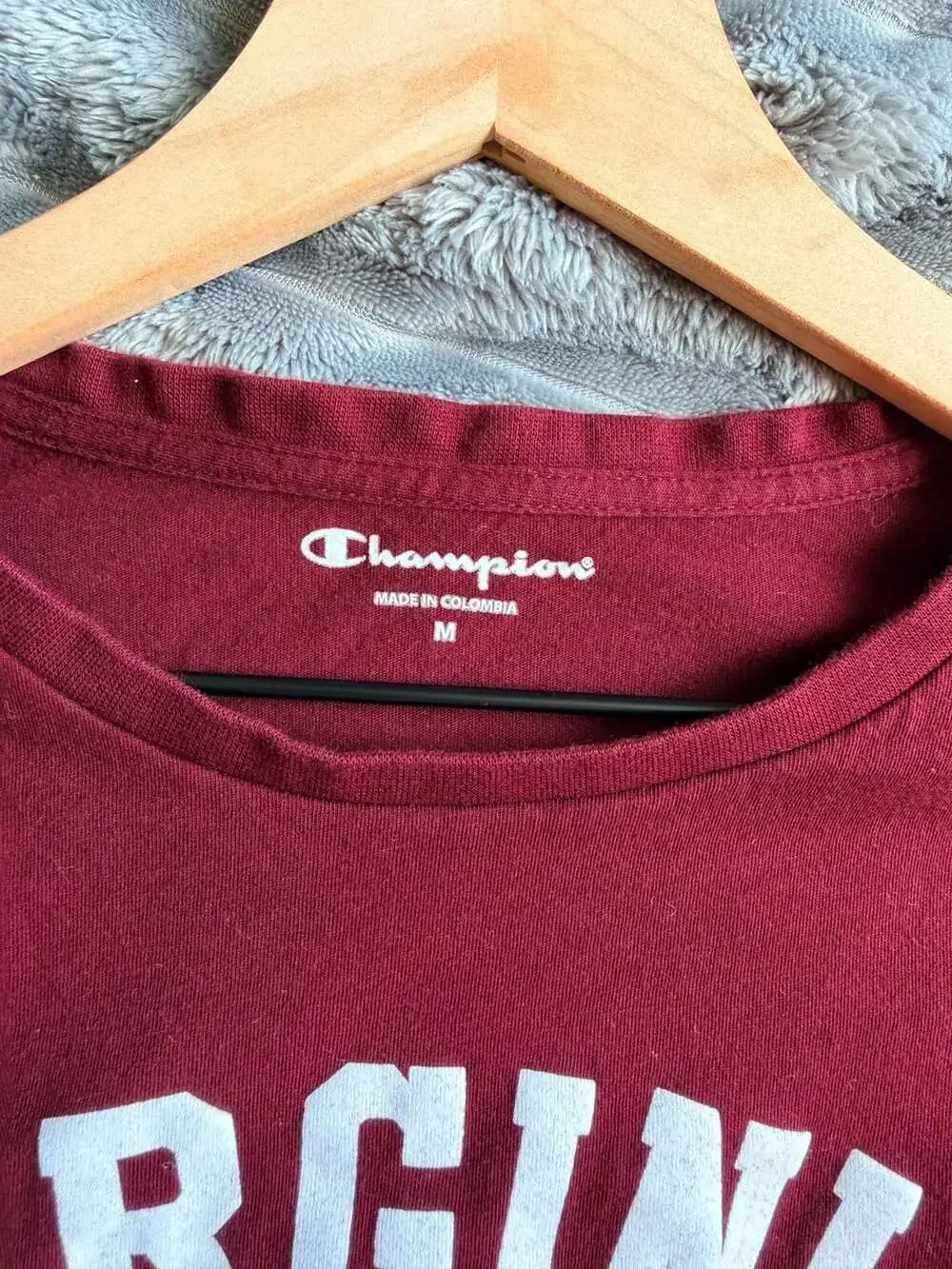 Champion Collegiate Virginia Tech VT Maroon T-Shirt Size M - Picture 3 of 3